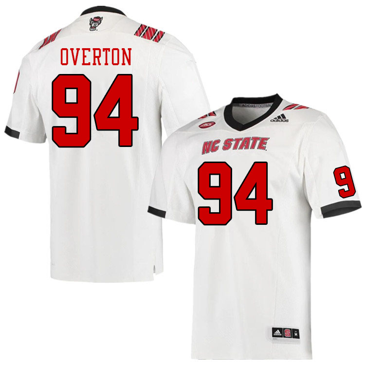 Men #94 Cole Overton North Carolina State Wolfpacks College Football Jerseys Stitched-White - Click Image to Close